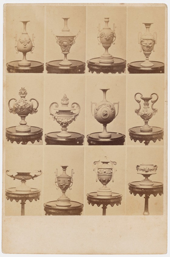 Accesorios fotográficos ornamentales, c. 1867