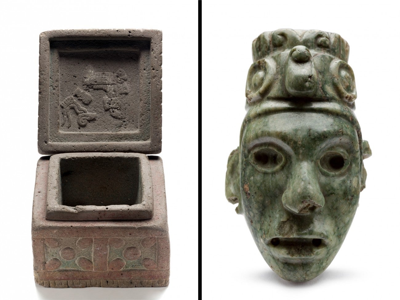 Moctezuma II's Box, 1250–1521, Head of Xiuhtecuhtli, 1250–1521