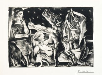 【ピカソ】PICASSO LE MINOTAURE L'ART EN JEU The Remains of Minotaur in a harlequin costume, 1936 - Pablo